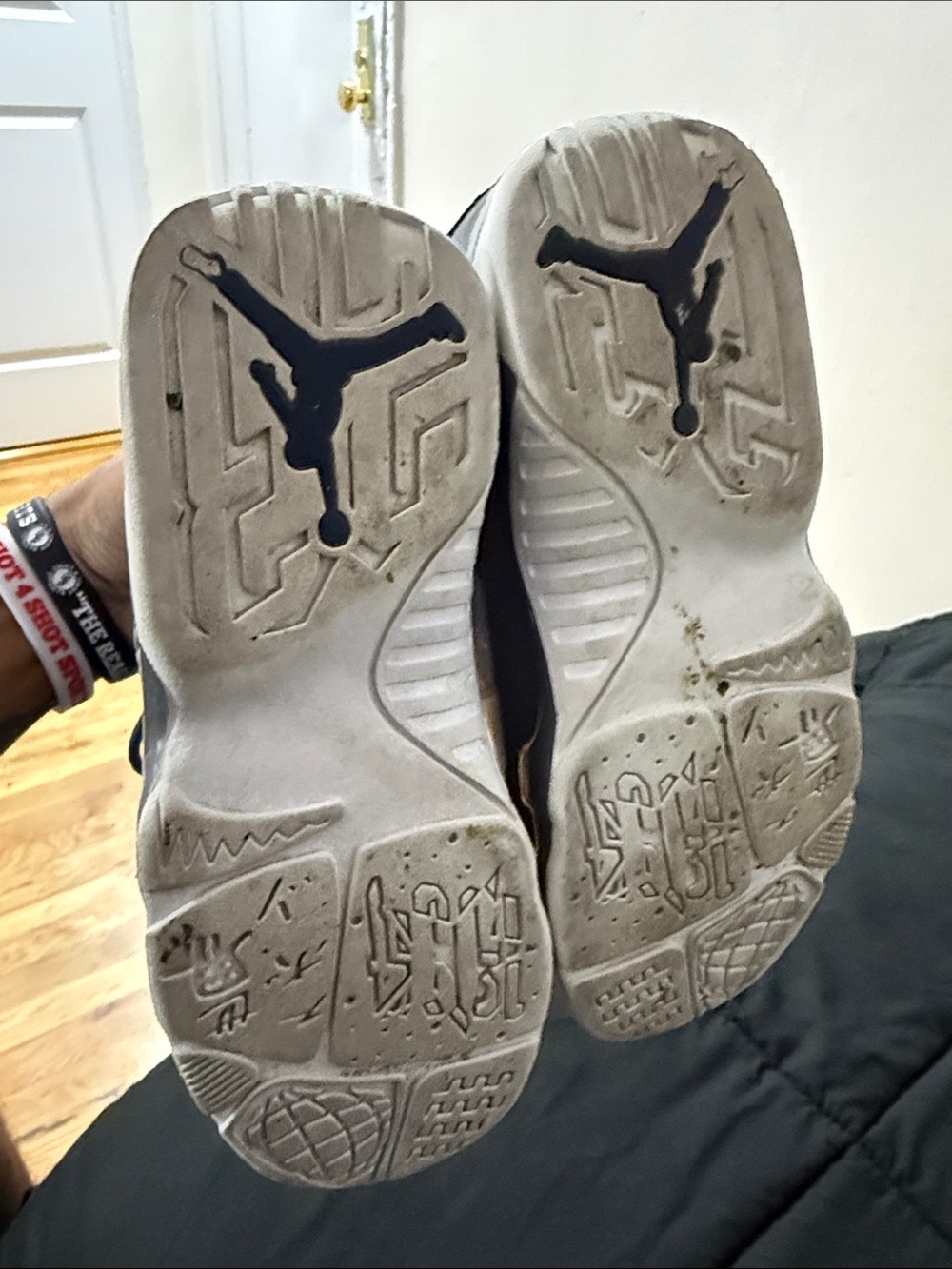 Jordan Kids White and Gray Basketball Sneakers - Picture 7 of 7
